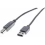 Exertis Connect USB 2.0 Cable A to B, 60 cm, Grey 532406
