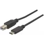 EXERTIS CONNECT USB 2.0 Cable, USB Type-C to USB Type-B, Black, 1.0 m 150304