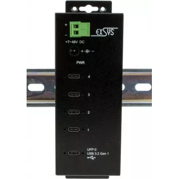 EXSYS EX-1144HMVS USB-C Multiport Hub with 4K HDMI, Gigabit Ethernet and 3x USB 3.2 Gen 1 Type-A