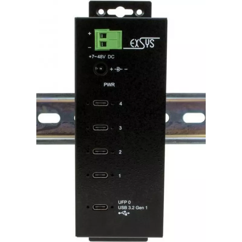 EXSYS EX-1144HMVS USB-C Multiport Hub with 4K HDMI, Gigabit Ethernet and 3x USB 3.2 Gen 1 Type-A
