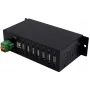 EXSYS EX-1179HMVS 7-Port USB 2.0 Industrial Metal Hub with DIN-Rail Mount, 480 Mbit/s, ESD Protection, -40 to 85°C