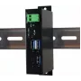 EXSYS EX-1195HMS Industrial 4-Port USB 3.1 Gen 1 Hub with USB-C, DIN-Rail Mount, 9-48V DC