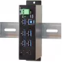EXSYS EX-1197HMS 7-Port USB 3.1 Gen 1 Industrial DIN-Rail Hub with DC Power