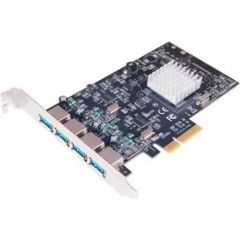 EXSYS EX-12004-2 PCI Express x4 to 2x USB 3.2 Gen 2 Type-A + 1 Internal USB 3.2 Gen 2 Type-A Adapter Card