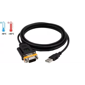 EXSYS EX-1311-2T USB 2.0 to RS-232 Serial Adapter Cable with FTDI Chipset, 0.8 m, Black