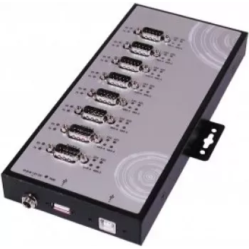 EXSYS EX-1348HMV 8-Port USB 2.0 to RS-232/422/485 Serial Adapter Hub with Metal Case and FTDI Chipset