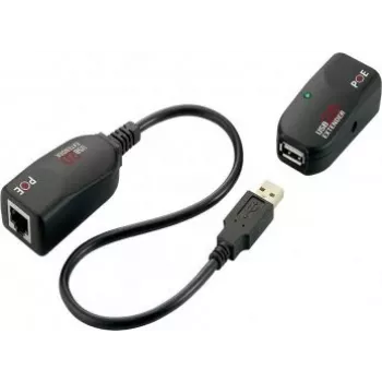 EXSYS EX-1441-2 Gigabit Ethernet Extender over Coax Kit, 1000m Range, Metal Housing, Black