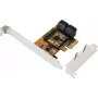 EXSYS EX-3517 7-Port SATA III PCIe x2 Controller Card - ASMedia ASM1062 + JMicron JMB575S, 6Gbps, Low Profile Bracket Included