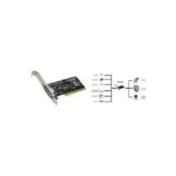 EXSYS EX-41010 PCI-X Parallel Adapter, IEEE 1284, DB25 Female, MosChip MCS9901, Low Profile