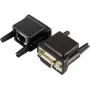 EXSYS EX-47960 RS-232 to RJ-45 Serial Adapter, DB9 Male to RJ-45 Female, Straight-Through Pinout, Black