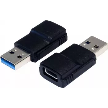 EXSYS EX-47991 USB 3.1 Gen 1 Type-A Male to Type-C Female Adapter, Black