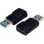 EXSYS EX-47991 USB 3.1 Gen 1 Type-A Male to Type-C Female Adapter, Black