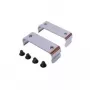 EXSYS EX-6099 DIN Rail Mounting Kit for Industrial Devices - 35mm TS-35, Galvanized Steel, Screw-On Bracket, Clip-On Rail Mount, Silver