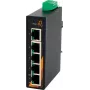 EXSYS EX-6200 5-Port Industrial Ethernet Switch, Unmanaged, 10/100Base-TX, DIN Rail, -40 to 75°C