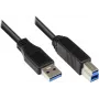EXSYS EX-K1506 USB 3.2 Gen 1 Cable, 5 m, USB-A to USB-B, Black