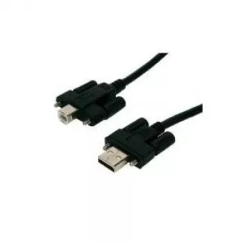EXSYS EX-K1552V USB 2.0 Cable, Type A Male to Type B Male with Thumbscrews, 2 m, Black