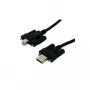 EXSYS EX-K1552V USB 2.0 Cable, Type A Male to Type B Male with Thumbscrews, 2 m, Black
