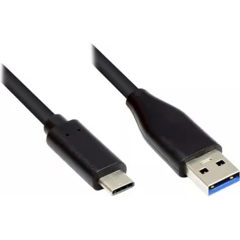 EXSYS EX-K1584-5.0 USB 3.2 Gen 1 Cable, USB-A to USB-C, 5 m, Black