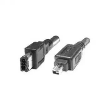 EXSYS FireWire 1394 Cable 6-Pin to 4-Pin, 3.0 m, Black, IEEE 1394a, 400 Mbps, Double Shielded (EX-K6812)