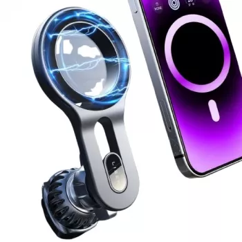 EXTRA DIGITAL Magnetic Car Phone Holder for Air Vent – Universal Smartphone Mount with 360° Swivel, N52 Neodymium Magnets - Black (HB390489)