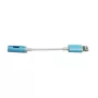 EXTRA DIGITAL Lightning to 3.5 mm Headphone Jack Adapter - White, 10 cm Cable, DAC, MFi Compatible