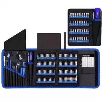 EXTRA DIGITAL Magnetic Precision Screwdriver Set (191 Pieces) – S2 Alloy Steel Bits, Aluminum Handle, Storage Case Included