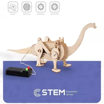 EXTRA DIGITAL Wooden Construction Kit Walking Dinosaur, Educational Model