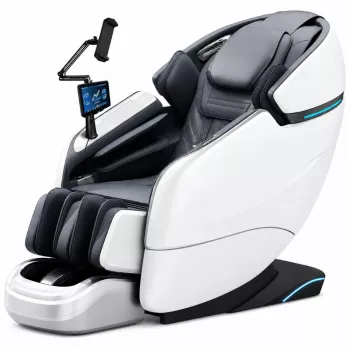 EXTRALINK 3D Zero Gravity Massage Chair with SL Track, White-Black