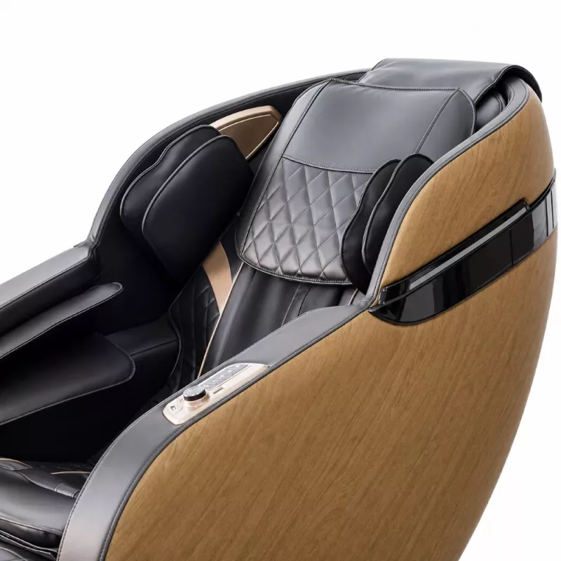 EXTRALINK 3D Zero Gravity Massage Chair with Wooden Laminate Accents, Black/Brown