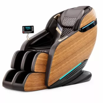 EXTRALINK 3D Zero Gravity Massage Chair with Wooden Laminate Accents, Black/Brown