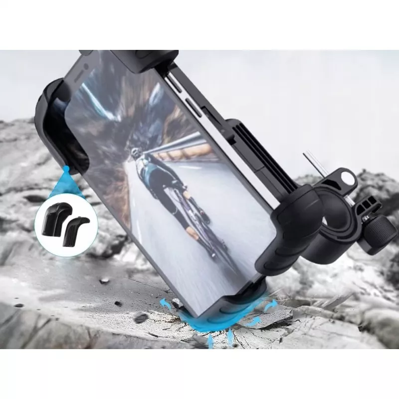 Extralink Anti-Shock Bicycle Mount for Phone on Handlebar - Black