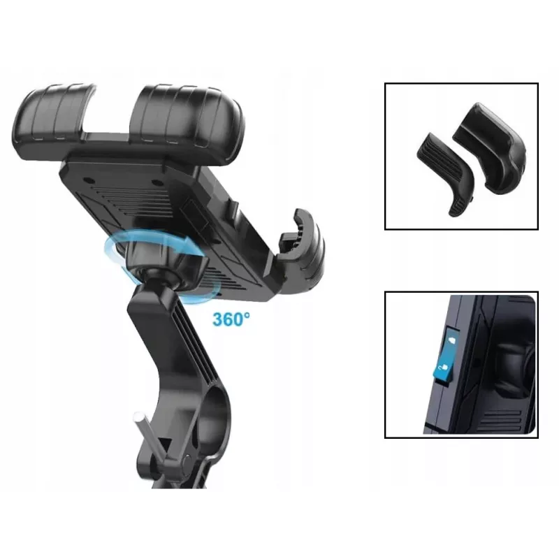 Extralink Anti-Shock Bicycle Mount for Phone on Handlebar - Black