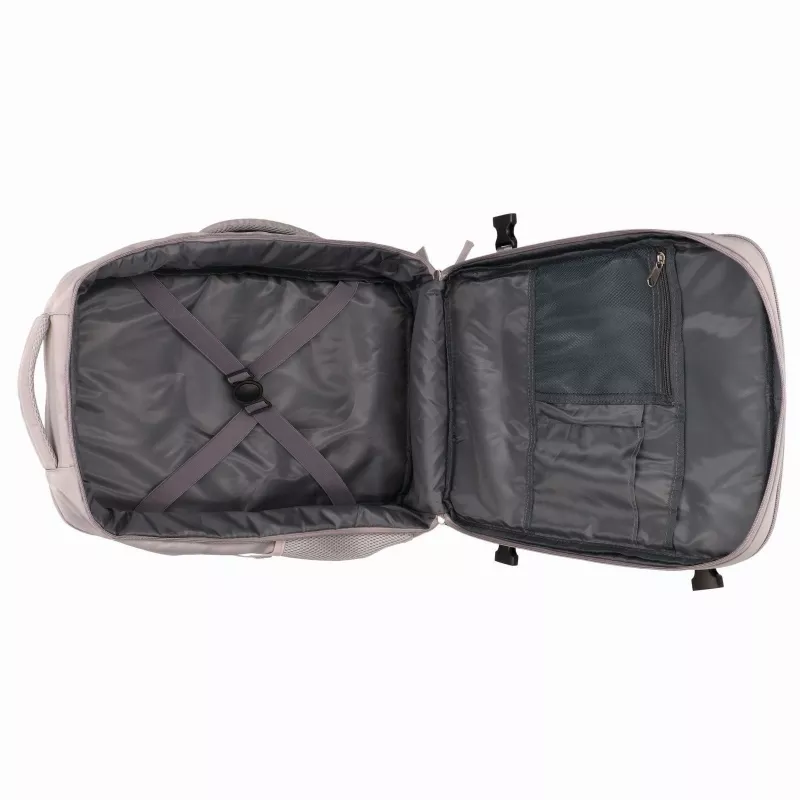 EXTRALINK Black Forest KM03 Cabin Travel Backpack 45x20x30 cm with 2 Toiletry Bags – Grey