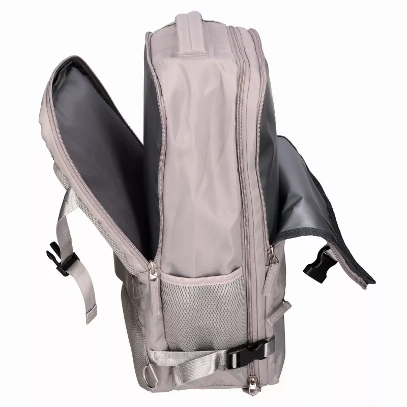 EXTRALINK Black Forest KM03 Cabin Travel Backpack 45x20x30 cm with 2 Toiletry Bags – Grey