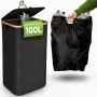 EXTRALINK Black Forest Returnable Bottle Recycling Basket, Foldable, 100L, Black