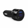 EXTRALINK Bluetooth FM Transmitter with 2x USB Charger, Hands-Free Calling, Black