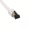 EXTRALINK CAT.8 U/FTP 20m 40G Flat Shielded Patch Cable, Bare Copper, White