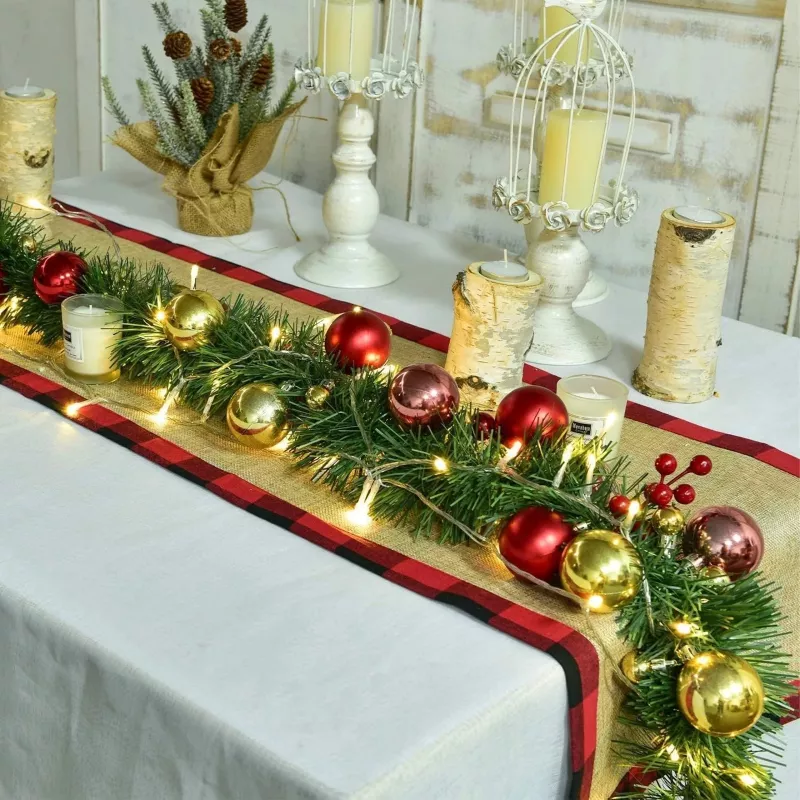 Extralink Christmas Garland, Decorative Chain 5m - USB Powered LED String Lights, Warm White, Indoor