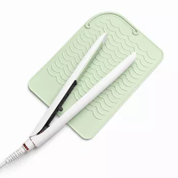 EXTRALINK HOME Silicone Heat Protection Mat for Hair Straightener, 22x16 cm, Green