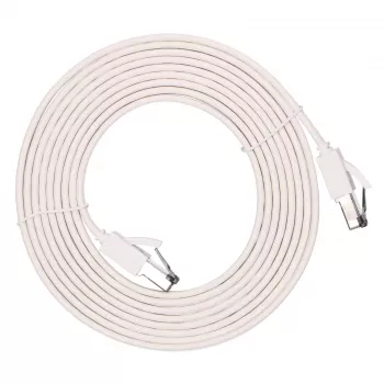 EXTRALINK LAN Patch Cord Cat.8 U/FTP 2m 40G Flat Shielded Foiled Twisted Pair Bare Copper White