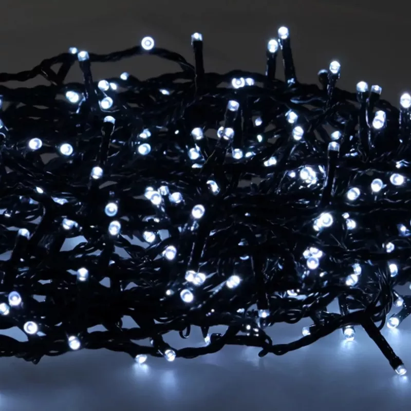 Extralink LED String Lights 200 LEDs Cool White 10m + 3m IP44 Indoor/Outdoor