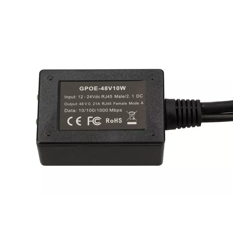 Extralink PoE Inverter 1-Port Gigabit DC to 48V PoE Converter