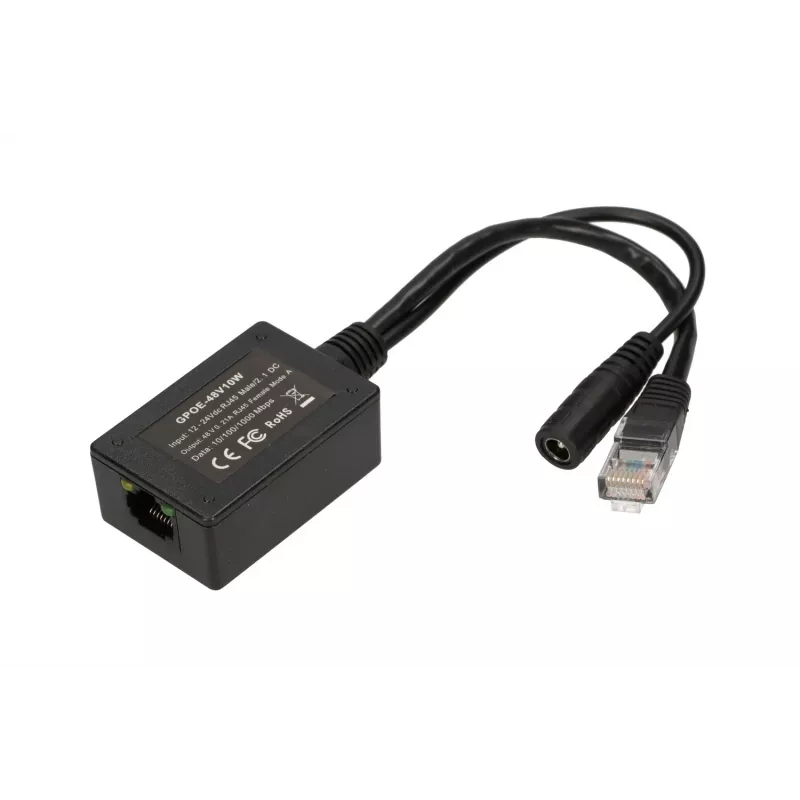Extralink PoE Inverter 1-Port Gigabit DC to 48V PoE Converter