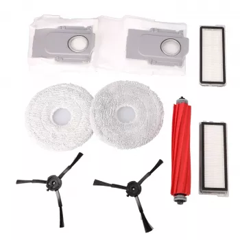EXTRALINK Roborock Q Revo MaxV / Pro / S / Plus Replacement Parts Kit – 10-Piece Set with Main Brush, Side Brushes, HEPA Filters, Mop Pads, Dust Bags & Cleaning Tool