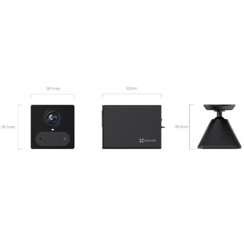 EZVIZ CB2 2K+ 3MP 4G LTE Battery Security Camera with Color Night Vision, IP65, PIR Detection, Two-Way Talk, MicroSD up to 512GB