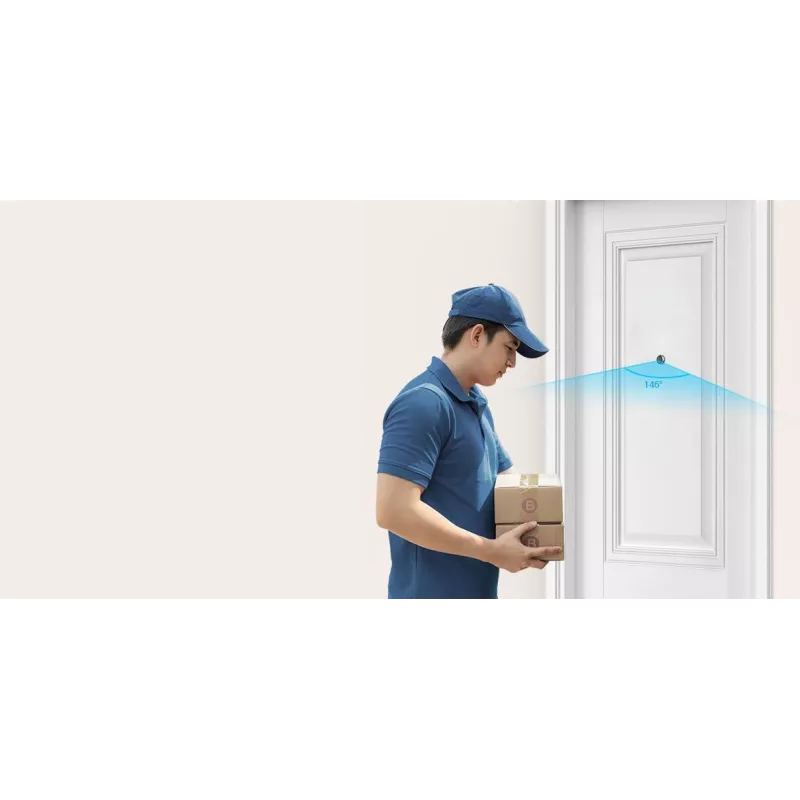 Ezviz CS-CP2 2MP Wireless Digital Door Viewer (1080p, 4.3 inch LCD, Wi-Fi, PIR, Two-Way Audio, Gold)