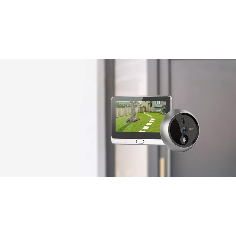 Ezviz CS-CP4 2MP Wi-Fi Digital Door Viewer with 4.3-inch Display, Silver