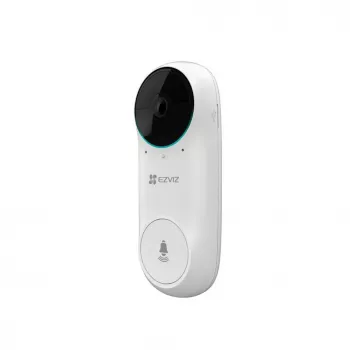 EZVIZ DB2C Wireless Video Doorbell 1080p Full HD, 160° FoV, Night Vision, Two-Way Audio, IP65, Battery-Powered, Works with Alexa/Google Assistant