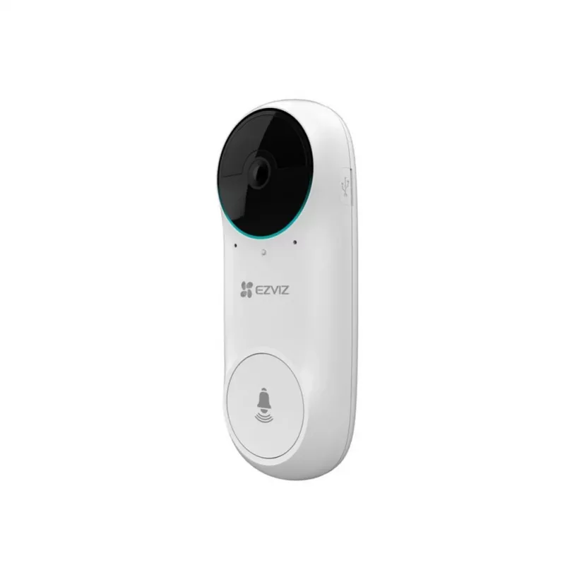 EZVIZ DB2C Wireless Video Doorbell 1080p Full HD, 160° FoV, Night Vision, Two-Way Audio, IP65, Battery-Powered, Works with Alexa/Google Assistant