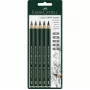 Faber-Castell Castell 9000 Jumbo Graphite Pencil Set, 5 Grades (B, 2B, 4B, 6B, 8B), Hexagonal, FSC Cedar 119397
